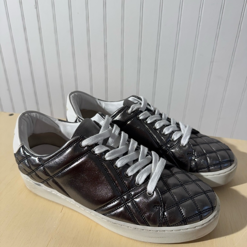 Burberry Westford Gunmetal Quilted Women’s Sneakers